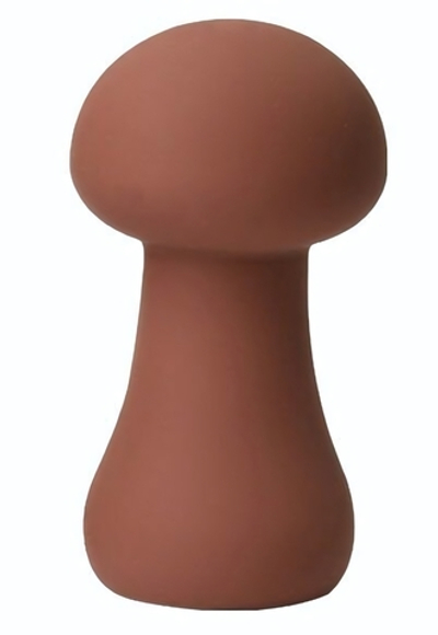 Коричневый перезаряжаемый клиторальный стимулятор-грибочек Mushroom (Цвет: коричневый)