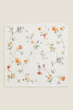 ZARA HOME ЦВЕТОЧНАЯ ЖАККАРДОВАЯ САЛФЕТКА (2 УПАКОВКИ), ЗЕЛЕНЫЙ