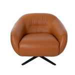 Вращающееся кресло Angel Cerda 5183 из коричневой кожи