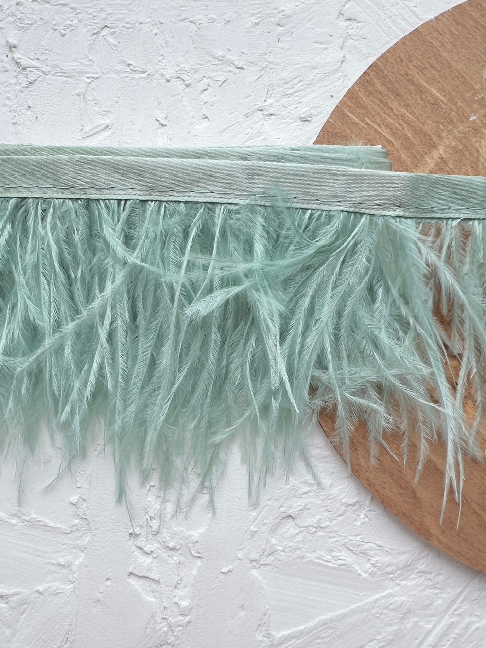 Перо страуса на ленте, Мята