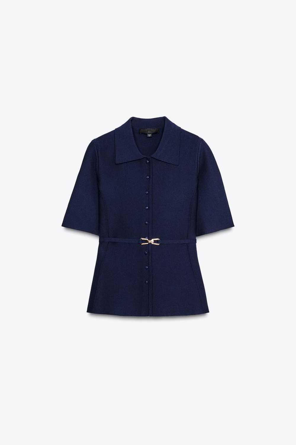 ZARA ОДНОТОННЫЙ КАРДИГАН С РЕМНЕМ, ЧЕРНИЛЬНО-СИНИЙ