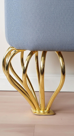 Мебельные ножки металлические Золотые под тумбу шкаф диван комод - 4 шт