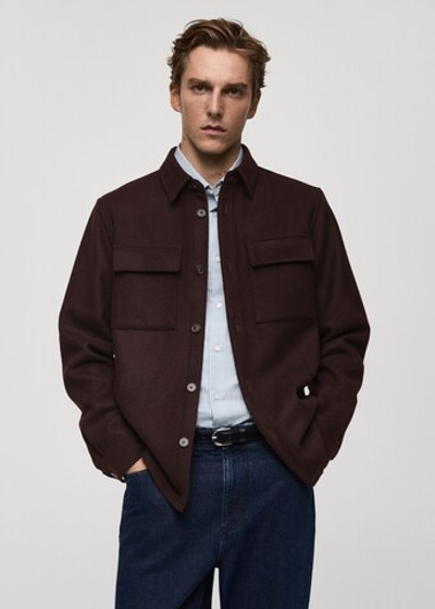 Верхняя рубашка из фланели с карманами