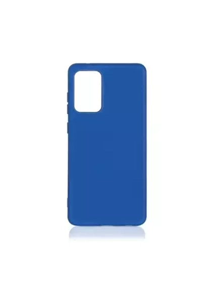 Силиконовый чехол с микрофиброй для Samsung Galaxy A52 blue DF