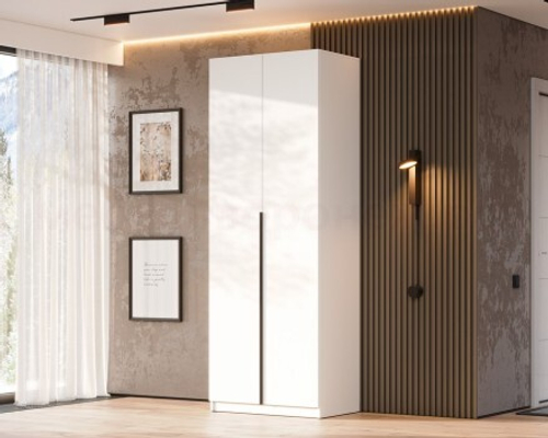 Шкаф МРШР 5/ШК-5 (Берген ПРО) 0,8м (без ящиков и полок)Белый текст.(Белое дерево) Мебельный рай