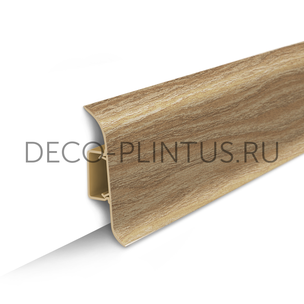 Плинтус напольный Идеал Классик 55 мм, 206 Дуб коньячный (IDEAL Classic 55мм, 2.2м,)