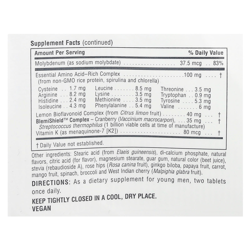 NaturesPlus, Source of Life, Power Teen® for Him, добавка для мальчиков-подростков, без сахара, со вкусом лесных ягод, 60 жевательных таблеток