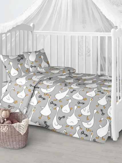 Комплект постельного белья Lemony kids Mario Серый 3 предмета
