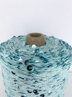 GLAMOUR хлопок, пайетки 240м/100гр цвет: ментоловый, зеркальные ментоловые пайетки. MP