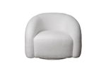 Кресло Garda Decor Монблан (Monblan) поворотное букле белое Hush000 93*90*70 см