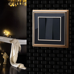 Выключатель трехклавишный (черный матовый)