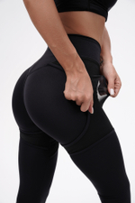 Женские легинсы NEBBIA 838 Women's High Waist Leggings INTENSE Mesh Black