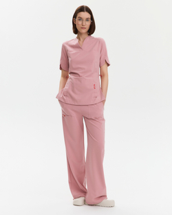 Брюки свободные медицинские женские Йошо, роза
