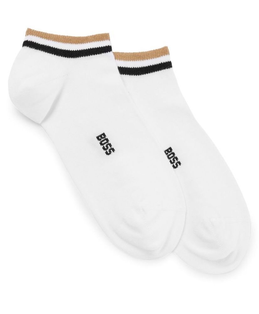 Теннисные носки BOSS x Matteo Berrettini Ankle-Length Socks With Signature Stripe 2P - white