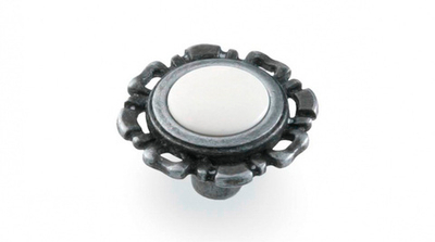 Ручка мебельная кнопка ВАЛМАКС FB 033000 бронза/белый /50