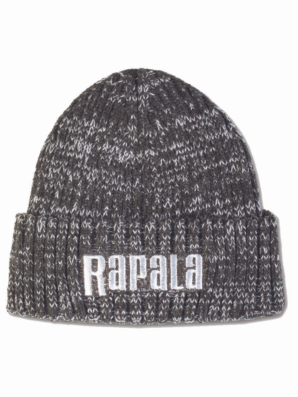 Шапка мужская черная с серым логотипом