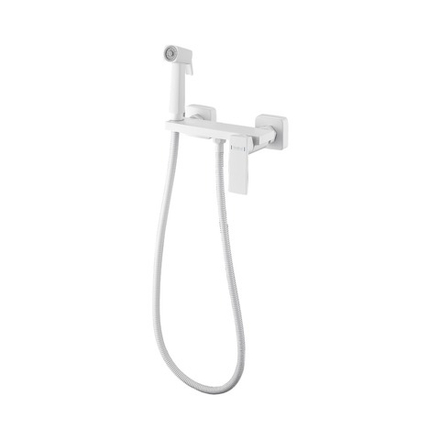 Смеситель с гигиеническим душем HAIBA HB5517-8 белый