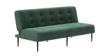Monaco диван-кровать прямой трехместный, без подлокотников, бархат зеленый 19