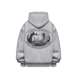 Худи Called a Garment Stamp Heavy Cotton Zip Hoodie "Grey Melange"