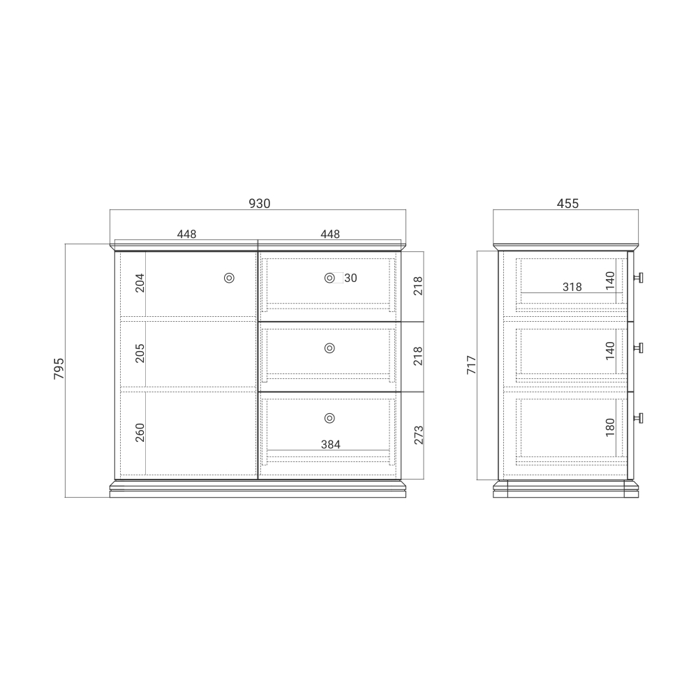Комод CRYSTAL CRD010 на цоколе
