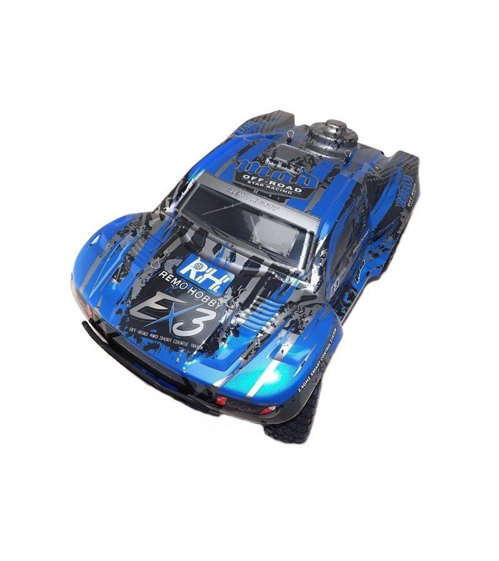 Радиоуправляемый шорт-корс Remo Hobby EX3 (синий) 4WD 2.4G 1/10 RTR