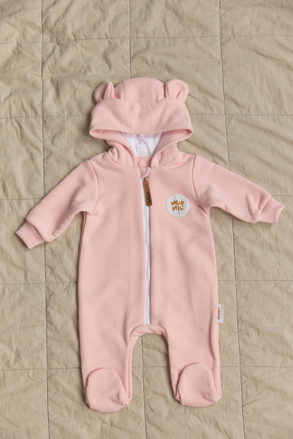 Комплект на выписку Динозаврики (темная пудра)/Розовый (3 предмета)