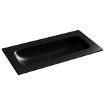 Раковина накладная мебельная CERAMICANOVA Grace прямоугольная 910x457x137 с отверстием под смеситель цвет черный матовый CN7019MB