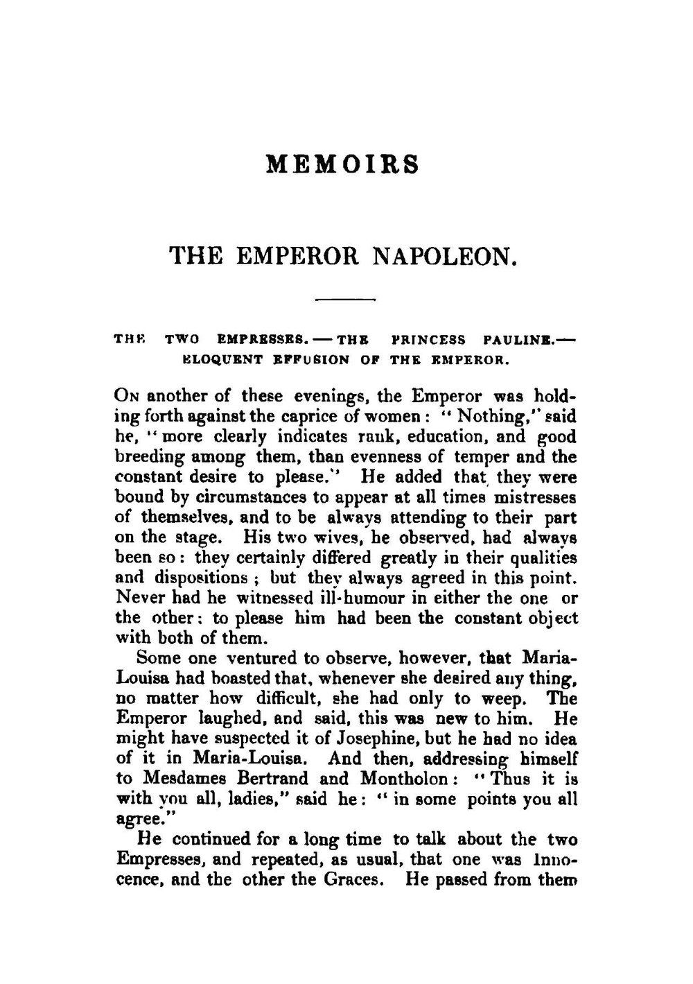 Memoirs of the Life, Exile, and Conversations of the Emperor Napoleon | Emmanuel-Auguste Dieudonné Las Cases