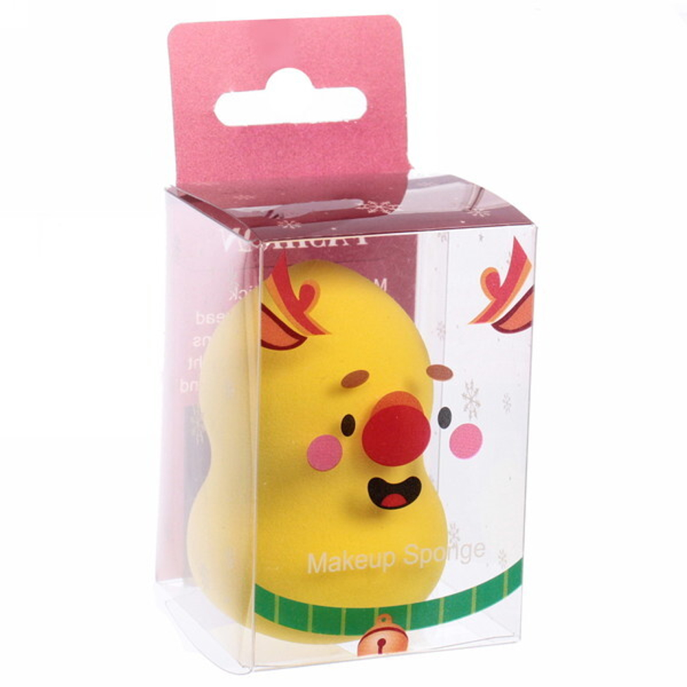 Спонж для контуринга «Your beauty», цвет нежно - желтый, в пластиковой коробке, 6*2,5см