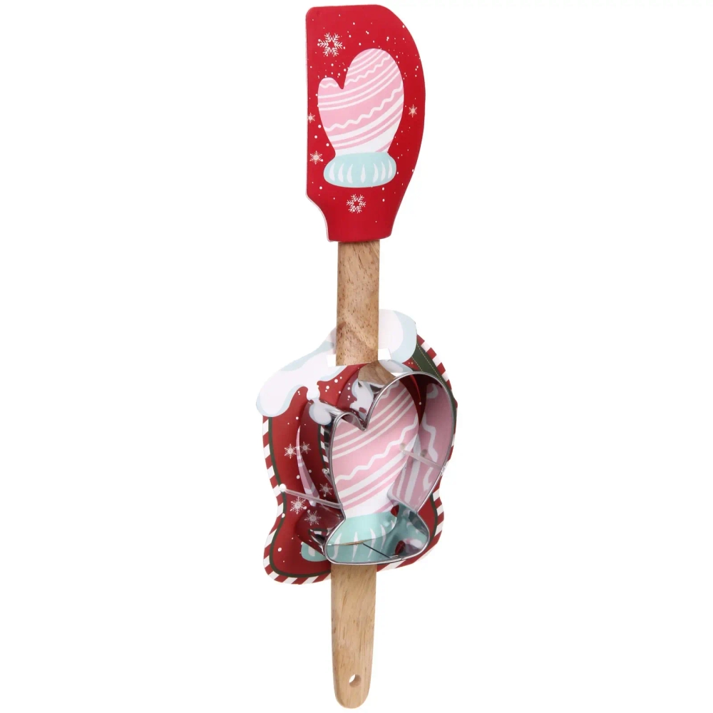 Лопатка силиконовая в наборе с формочкой «Варежка» 29,5*5,5см