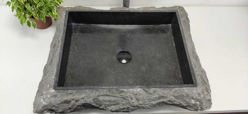 Раковина из мрамора Rectangle Erozy Black  SM-61050 60*50*15