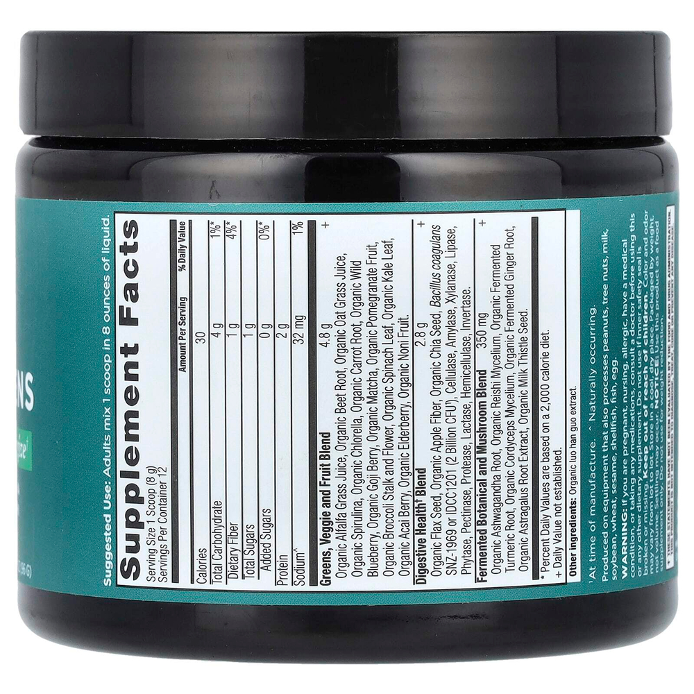 Ancient Nutrition, Органическая суперзелень, 96 г (3,4 унции)
