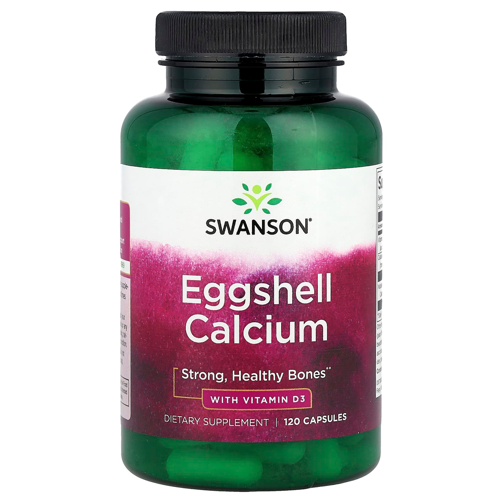 Swanson Vitamins, Кальций из яичной скорлупы с витамином D3, 120 капсул