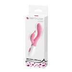 Розовый вибратор-кролик 20см c ребристым рельефом Pretty Love Pete Bunny Vibrator BI-014705-1