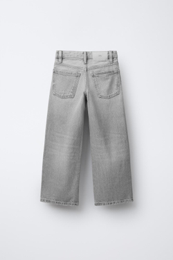 ZARA ДЖИНСЫ WIDE LEG, СЕРЫЙ