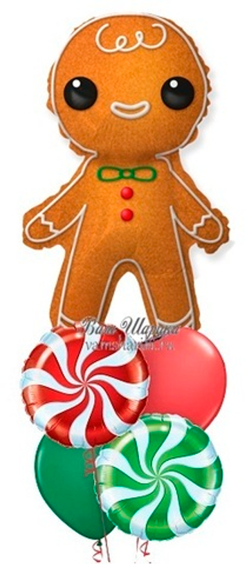 Фонтан шаров "Имбирный пряня"