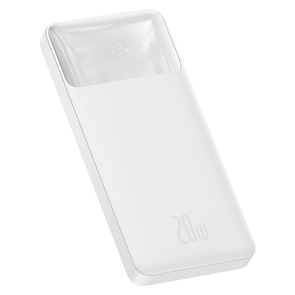 Внешний аккумулятор Baseus Bipow Digital Display Power Bank C+2U 10000mAh 20W - White