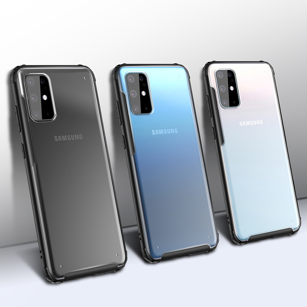 Чехол на Samsung Galaxy S20 прозрачный корпус, серия Ultra Hybrid от Caseport