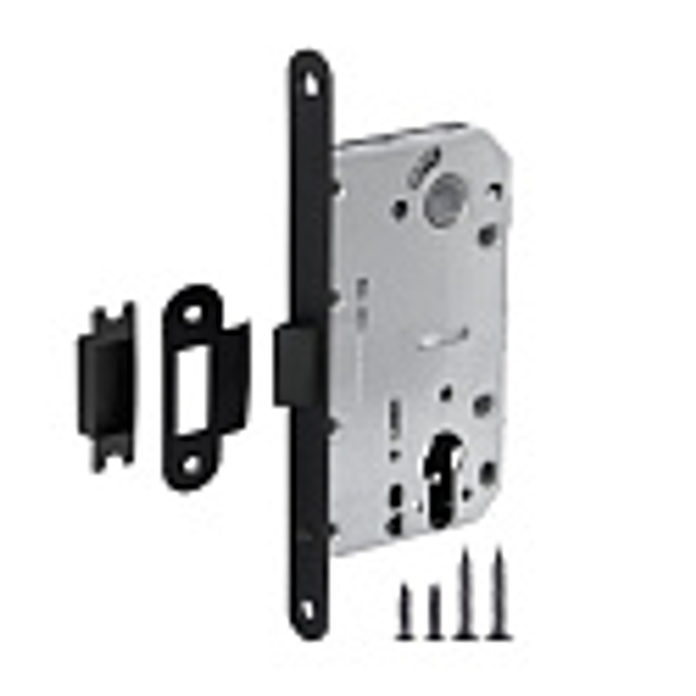 Замок врезной с защелкой P85C-50 BL Черный