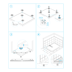 Душевой поддон асимметричный RGW ST/AL-W Белый (800x1200)