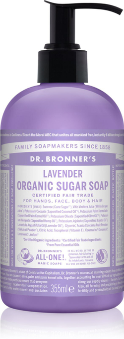 Dr. Bronner’s Lavender - жидкое мыло для тела и волос /   355  ml  / GTIN 0018787830512