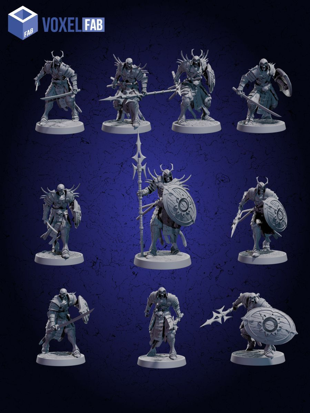 Скелеты Клана-Теней. Миниатюры 10 шт. DnD (ДнД)