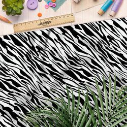 Ткань шелк Армани тонкий белый тигриный узор