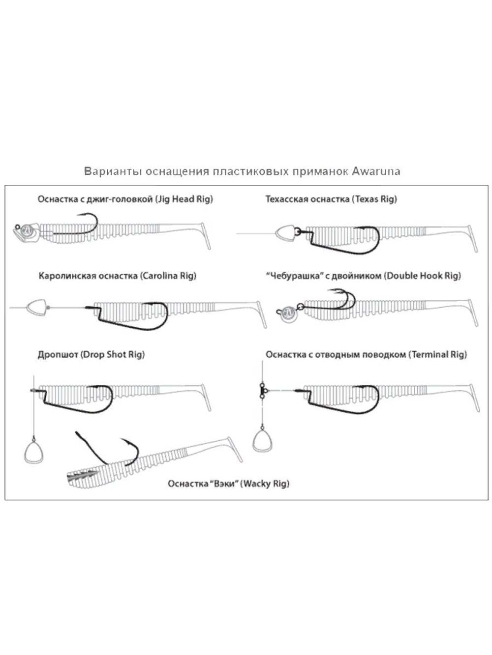 Виброхвост Awaruna Dun,3.5'',90мм,3,7гр,цвет 1305,5 шт/уп.