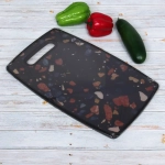 Доска разделочная пластиковая «Stone» 23*37*1см Крошка темная