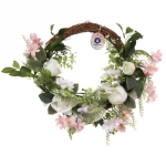 Цветы искусственные венок «Сказка» 42см нежно-белый