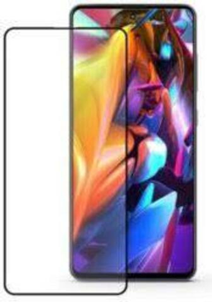 Закаленное стекло с цветной рамкой (fullscreen+fullglue) для Samsung Galaxy M51 DF sColor-108 black
