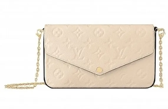 Клатч Louis Vuitton Felicie кремовый