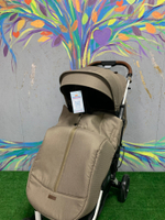 Коляска прогулочная Babalo 2022 Коричневый текстиль на белой раме с сумкой