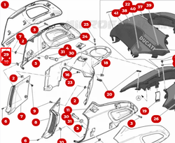 Ducati Эмблема Diavel Carbon 43815611A